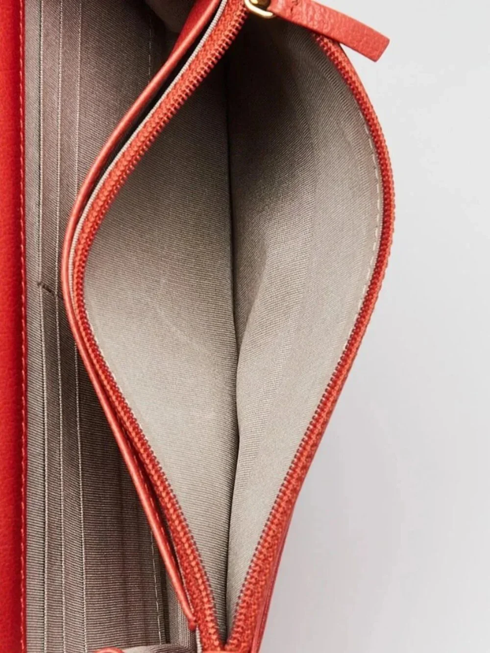Chanel Red Grained Leather Camellia Embossed WOC Clutch Bag